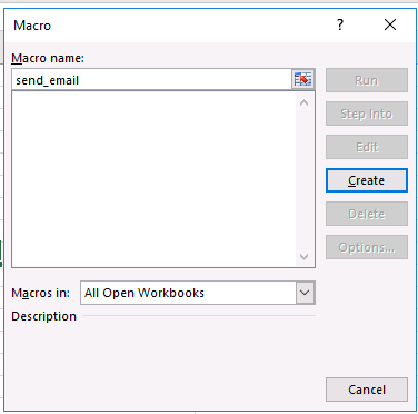 send_email excle macro