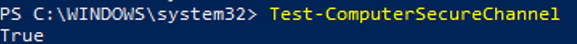 Test-ComputerSecureChannel check AD trust relationships with powershell