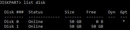 two disk to create software raid 1 (mirror)