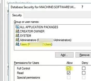 change registry key acl with gpo