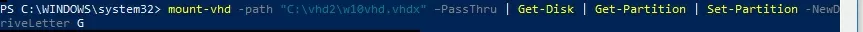 mount-vhd using powershell